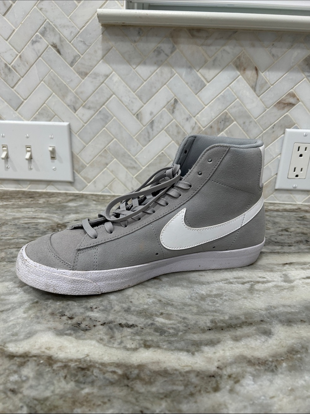 Nike Blazer Gray Suede Hightop Sneakers